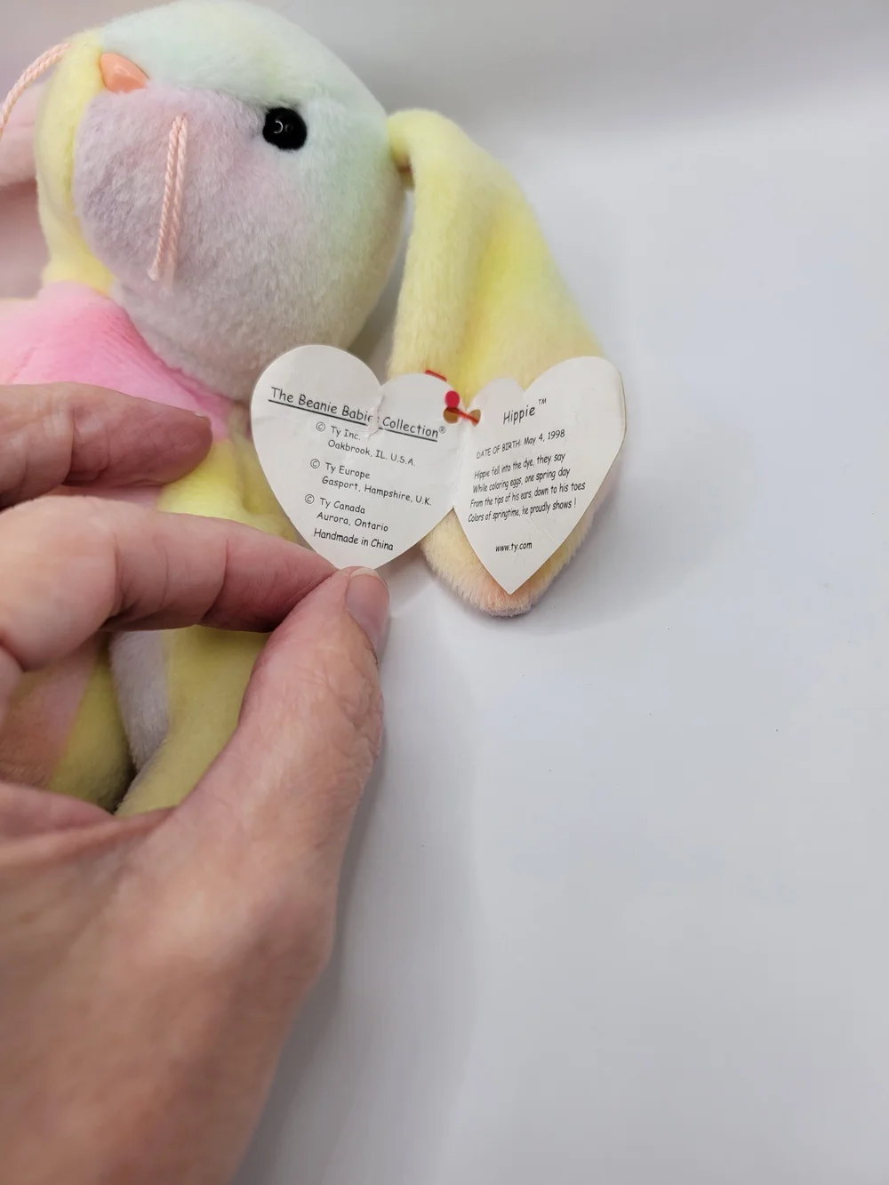 Ty Beanie Babies Plush Lot 3 Hippie Bunny Holiday Teddy 1999 Baldy